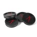 Z Centercaps | Satin Black + Red Z
