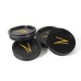 Z Centercaps | Satin Black + Yellow Z