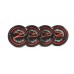 5-Piece Centercaps | Satin Black + Red Z + Carbon Fibre Inlay