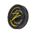 5-Piece Centercaps | Satin Black + Yellow Z + Carbon Fibre Inlay
