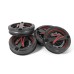5-Piece Centercaps | Matte Gunmetal + Green Z + Carbon Fibre Inlay