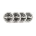 5-Piece Centercaps | Silver + Black Z + Carbon Fibre Inlay
