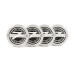 5-Piece Centercaps | Silver + White Z + Carbon Fibre Inlay