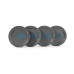 Z Centercaps | Matte Gunmetal + Blue Z